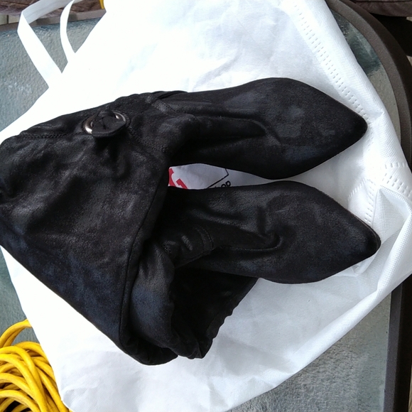 Call It Spring Black Wedge Boots - Picture 12 of 13